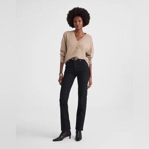 *Sold*.  Madewell Black Longline Straight Jeans
